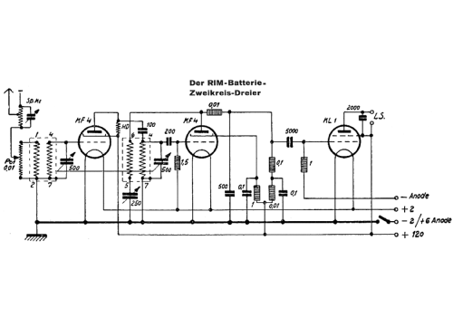 Batterie-Zweikreis-Dreier ; RIM bzw. Radio-RIM; (ID = 339332) Kit