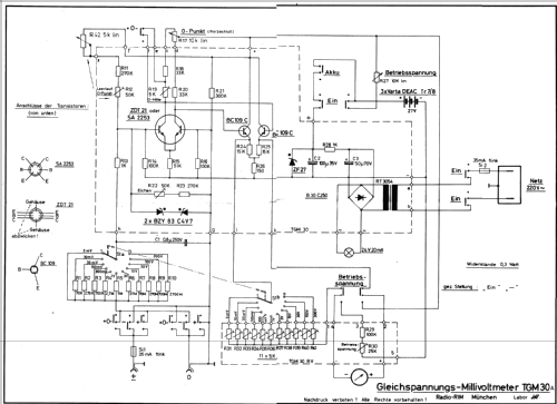 Gleichspannungs-Millivoltmeter TGM30; RIM bzw. Radio-RIM; (ID = 1273934) Equipment