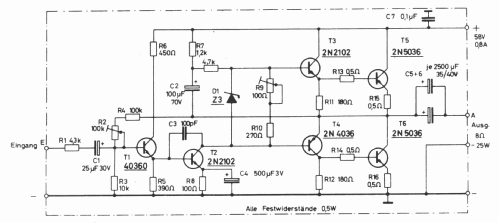 HiFi Endstufen Baugruppe BG 25; RIM bzw. Radio-RIM; (ID = 1704248) Ampl/Mixer