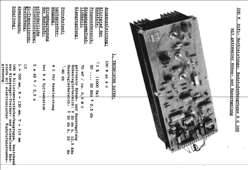 Hochleistungs - Endstufenbaugruppe 100 W HiFi BG100; RIM bzw. Radio-RIM; (ID = 1709934) Ampl/Mixer