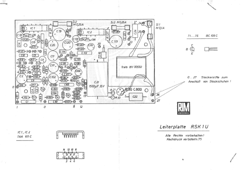 Kopfhörer-Verstärker RSK1U; RIM bzw. Radio-RIM; (ID = 1387726) Ampl/Mixer