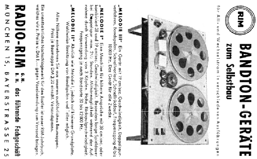 Melodie III ; RIM bzw. Radio-RIM; (ID = 2028040) R-Player