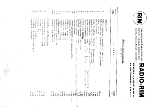 Mischpult-Verstärker MPV 55; RIM bzw. Radio-RIM; (ID = 1273162) Ampl/Mixer