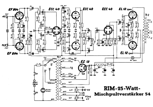 Mischpultverstärker 54; RIM bzw. Radio-RIM; (ID = 348787) Ampl/Mixer