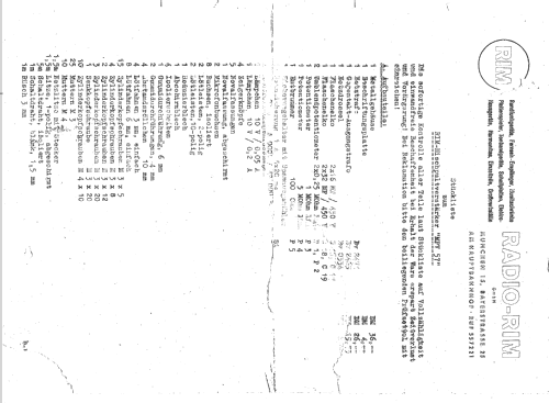 Mischpultverstärker MPV 57; RIM bzw. Radio-RIM; (ID = 796750) Verst/Mix