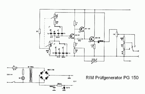 NF-Generator PG150; RIM bzw. Radio-RIM; (ID = 233700) Equipment