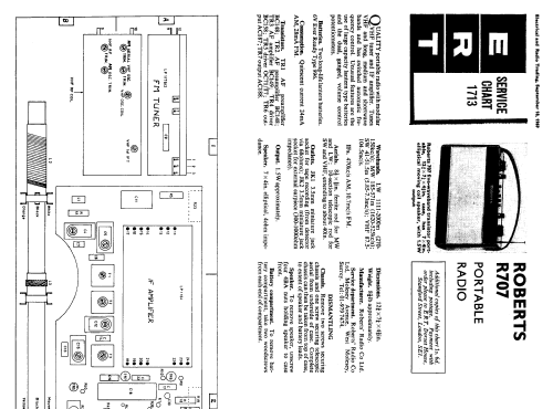 R707; Roberts Radio Co.Ltd (ID = 1333343) Radio