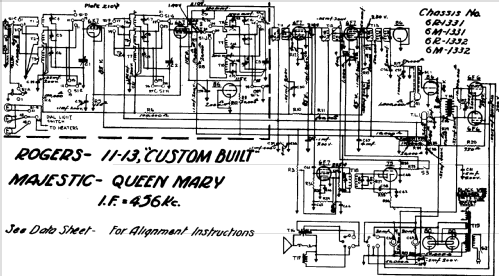 Custom Built Ch= 6R1332; Rogers-Majestic, (ID = 662700) Radio