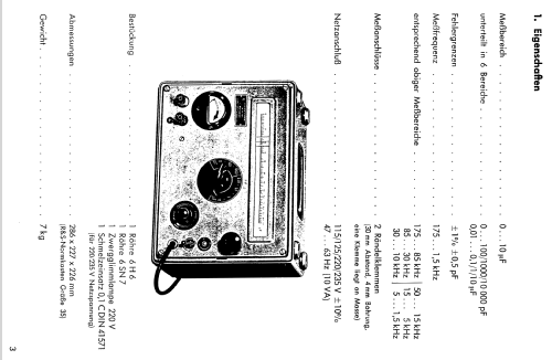 Kapazitätsmeßgerät KARU ; Rohde & Schwarz, PTE (ID = 351091) Equipment