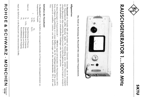 Rauschgenerator Noise Generator SKTU BN4151/2/50, ..60, ..75; Rohde & Schwarz, PTE (ID = 985715) Equipment