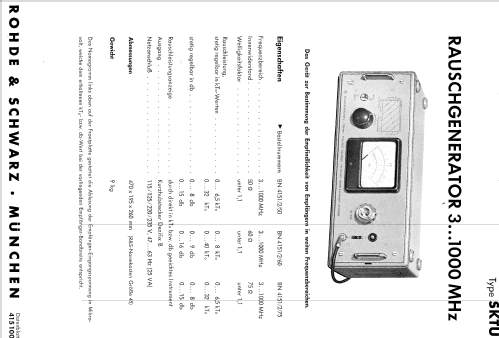 Rauschgenerator Noise Generator SKTU BN4151/2/50, ..60, ..75; Rohde & Schwarz, PTE (ID = 408300) Equipment