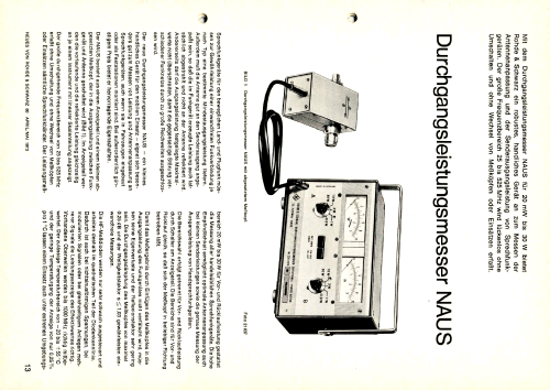 Durchgangs-Leistungsmesser NAUS 200.8010.54; Rohde & Schwarz, PTE (ID = 2095592) Equipment