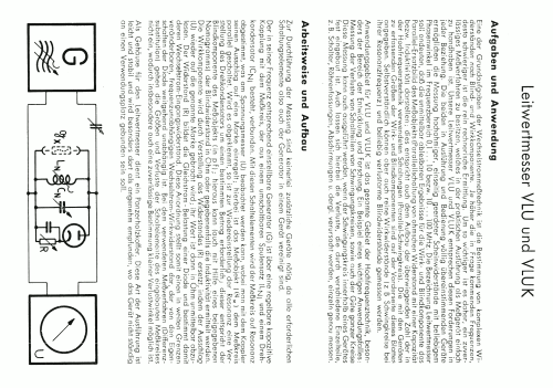 Leitwertmesser VLU; Rohde & Schwarz, PTE (ID = 2564763) Equipment