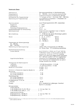 Selektives Mikrovoltmeter USU1 ; Rohde & Schwarz, PTE (ID = 2912582) Equipment