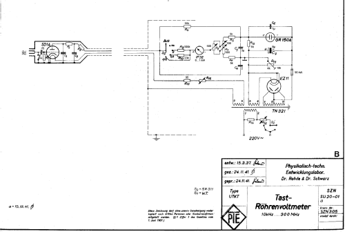 Tast-Röhrenvoltmeter UTKT ; Rohde & Schwarz, PTE (ID = 1706874) Equipment