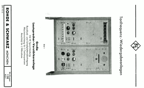 Tonfrequenz-Wiedergabeanlagen BN-Gruppe 138; Rohde & Schwarz, PTE (ID = 2564477) Ampl/Mixer