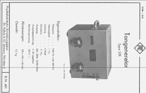Tongenerator STK ; Rohde & Schwarz, PTE (ID = 1880268) Equipment