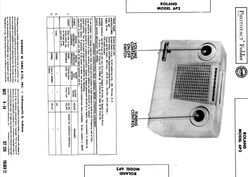 6P2 ; Roland Radio (ID = 978650) Radio