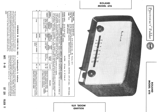 Roland 6T6; Roland Radio (ID = 2358889) Radio