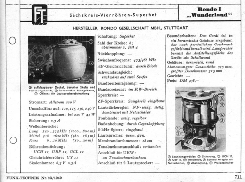 Rondo I Wunderland; Rondo GmbH, Willy (ID = 43926) Radio