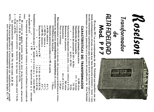 Transformador de Salida de Alta Fidelidad PP-7; Roselson, Acústica (ID = 2541972) Bauteil