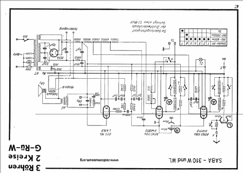 310WL; SABA; Villingen (ID = 21785) Radio