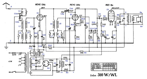 310WL; SABA; Villingen (ID = 2349280) Radio