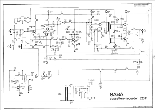 Cassetten Recorder 320F; SABA; Villingen (ID = 128093) Sonido-V