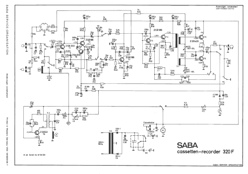 Cassetten Recorder 320F; SABA; Villingen (ID = 128095) R-Player