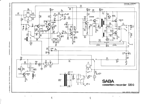 Cassetten Recorder 320G; SABA; Villingen (ID = 194655) Reg-Riprod