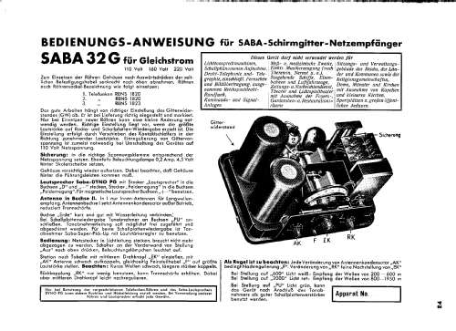 32GL; SABA; Villingen (ID = 179626) Radio