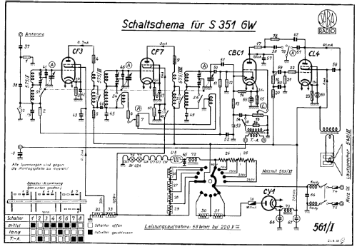 S-351GW 351GW; SABA; Villingen (ID = 355957) Radio