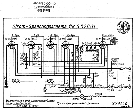 520GL; SABA; Villingen (ID = 11113) Radio