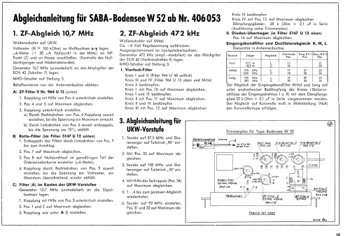 Bodensee W52; SABA; Villingen (ID = 1968195) Radio