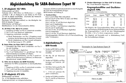 Bodensee W Export ; SABA; Villingen (ID = 9975) Radio