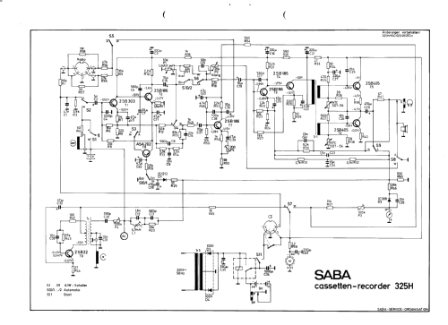 Cassettenrecorder CR-325H; SABA; Villingen (ID = 192671) Reg-Riprod
