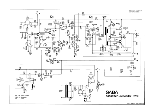 Cassettenrecorder 325; SABA; Villingen (ID = 2833289) R-Player