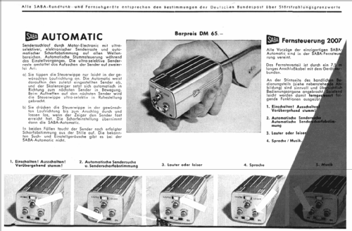 Freiburg Automatic 7; SABA; Villingen (ID = 1590750) Radio