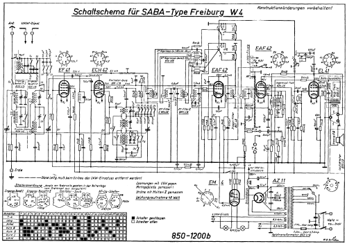 Freiburg W4US; SABA; Villingen (ID = 2026864) Radio