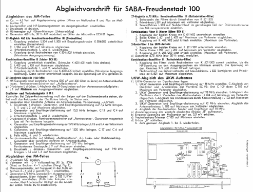 Freudenstadt 100; SABA; Villingen (ID = 22084) Radio