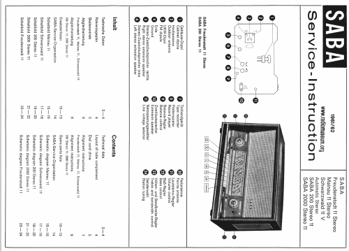 Freudenstadt 11 Stereo; SABA; Villingen (ID = 27336) Radio