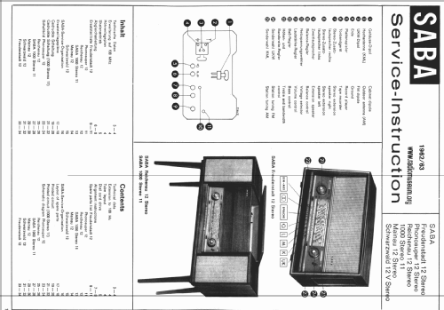 Freudenstadt 12-Stereo; SABA; Villingen (ID = 23505) Radio