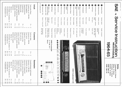 Freudenstadt 15 Stereo; SABA; Villingen (ID = 42267) Radio