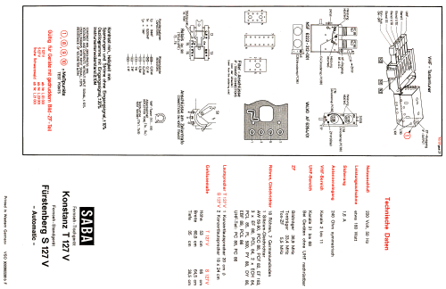 Fürstenberg S127V Automatic; SABA; Villingen (ID = 2068428) Television