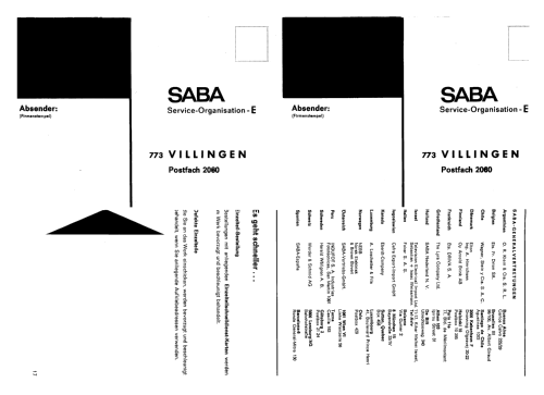 Fürstenberg S240 automatic F; SABA; Villingen (ID = 2627687) Television