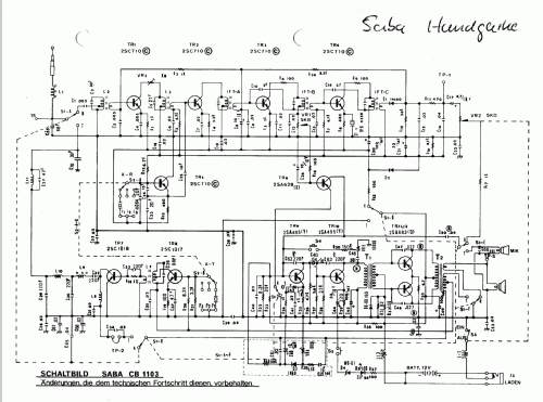 Hand-Sprechfunkgerät CB 1103; SABA; Villingen (ID = 990290) Cittadina