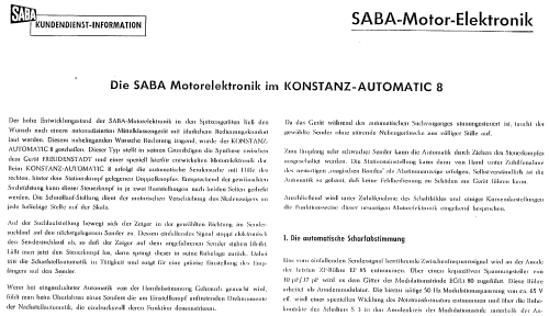 Konstanz-Automatic 8; SABA; Villingen (ID = 275954) Radio