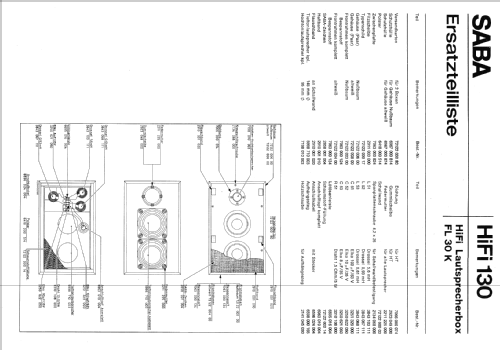 Hifi Lautsprecherbox FL 30 K; SABA; Villingen (ID = 439953) Speaker-P