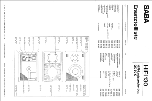 HiFi-Lautsprecherbox QX30K; SABA; Villingen (ID = 442007) Speaker-P