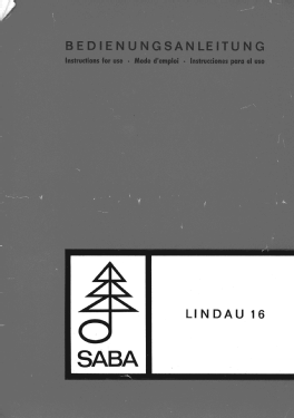 Lindau 16 Mod. LI16; SABA; Villingen (ID = 2736651) Radio